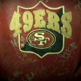 GSF Exclusive – Maria owns this 16yr old, priceless SF 49ers jacket with 100+ autographs